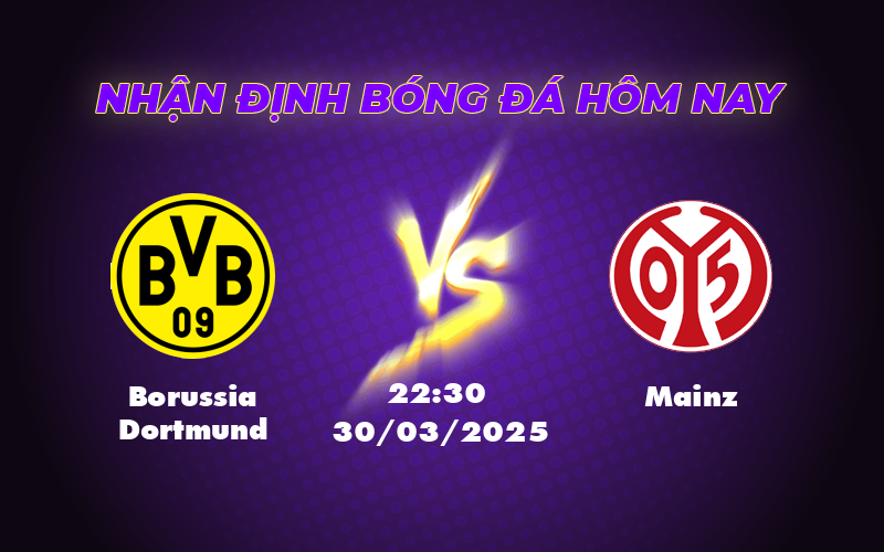 Borussia Dortmund đối đầu Mainz Soi kèo hấp dẫn Bundesliga 1 borussia dortmund mainz 30 03 bundesliga